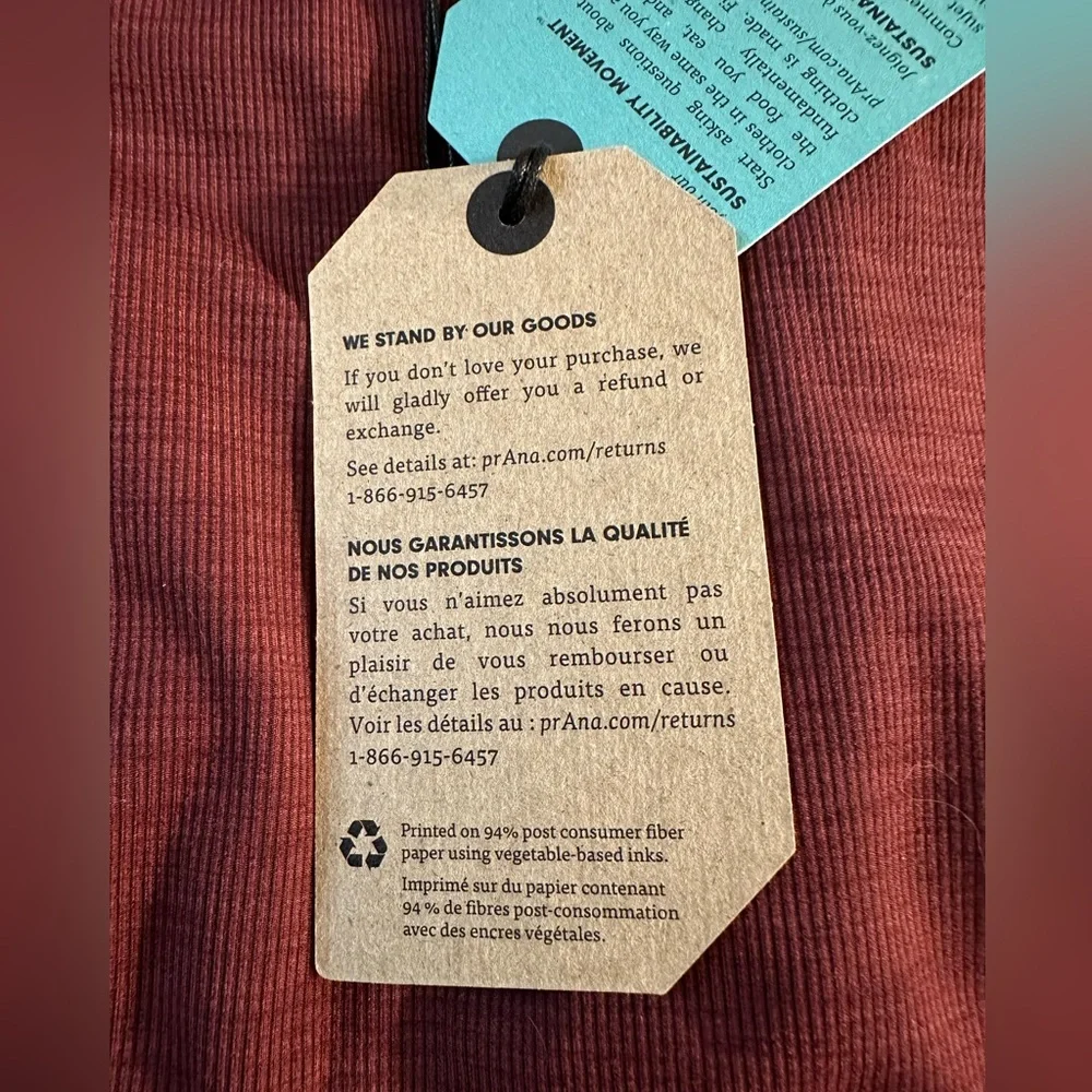 NWT- PRANA- Becksa™ Bralette- Heathered Maroon-‎ XL - Picture 11 of 16